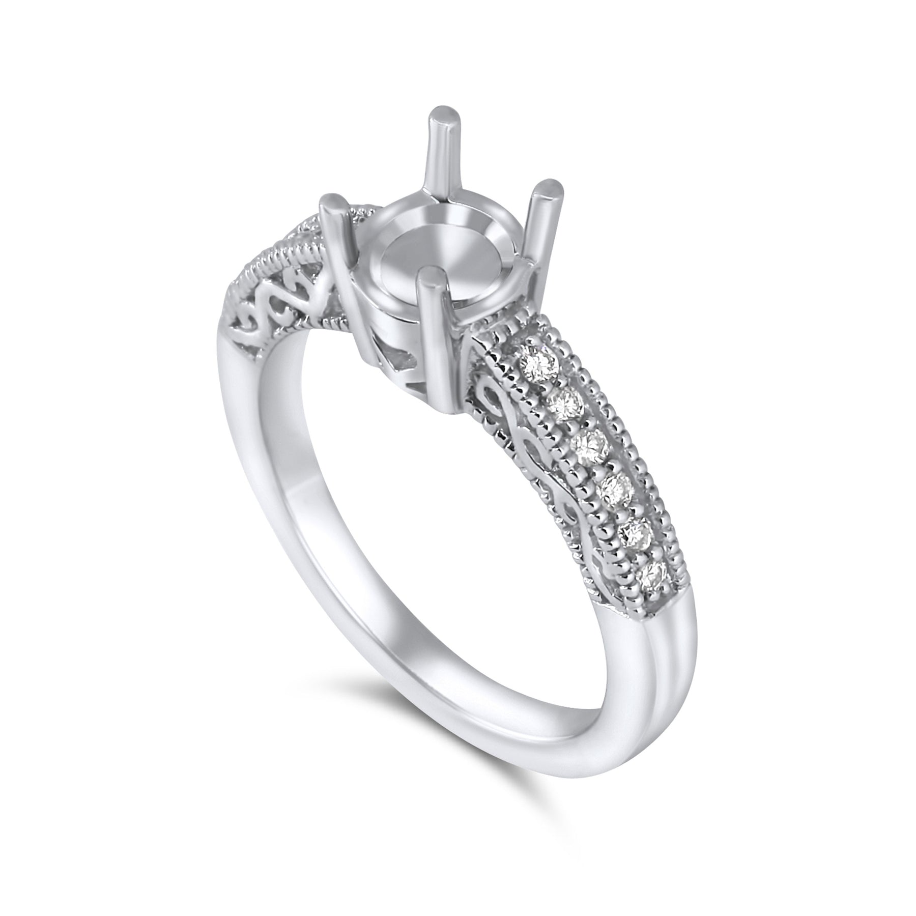Scrolled Filigree Setting