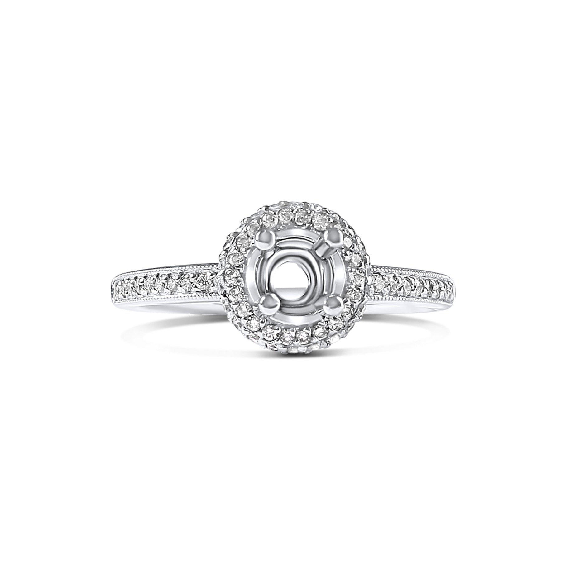 Rounded Diamond Halo Setting