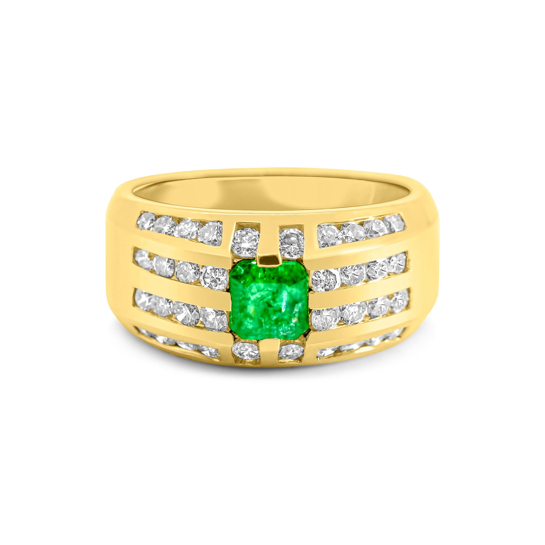 Cushion Cut Emerald Ring