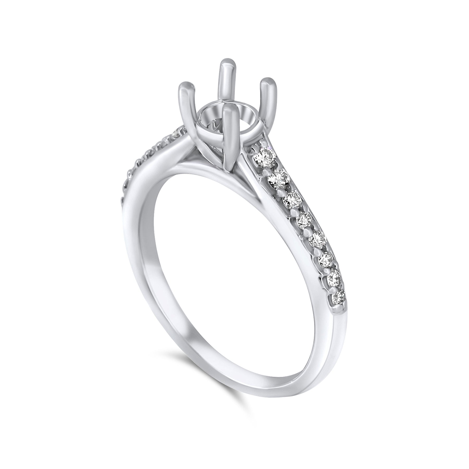 Princess Cut Half Eternity Setting