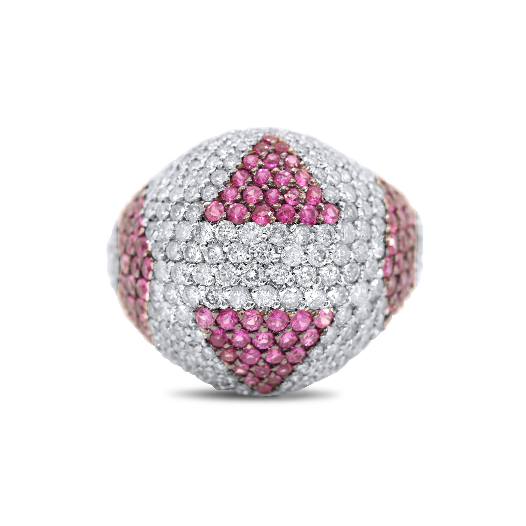 Geometric Mixed Stone Cocktail Ring