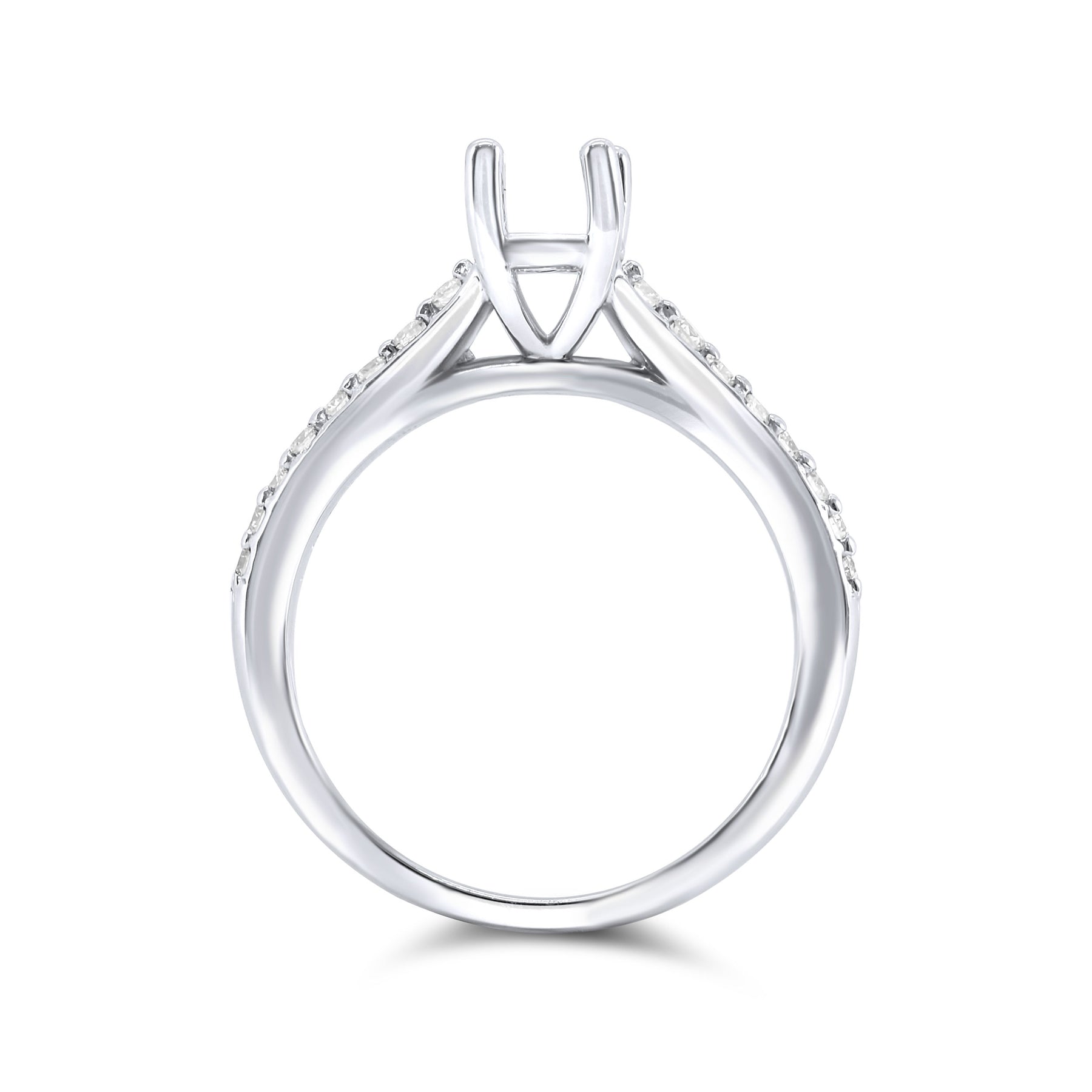 Princess Cut Half Eternity Setting