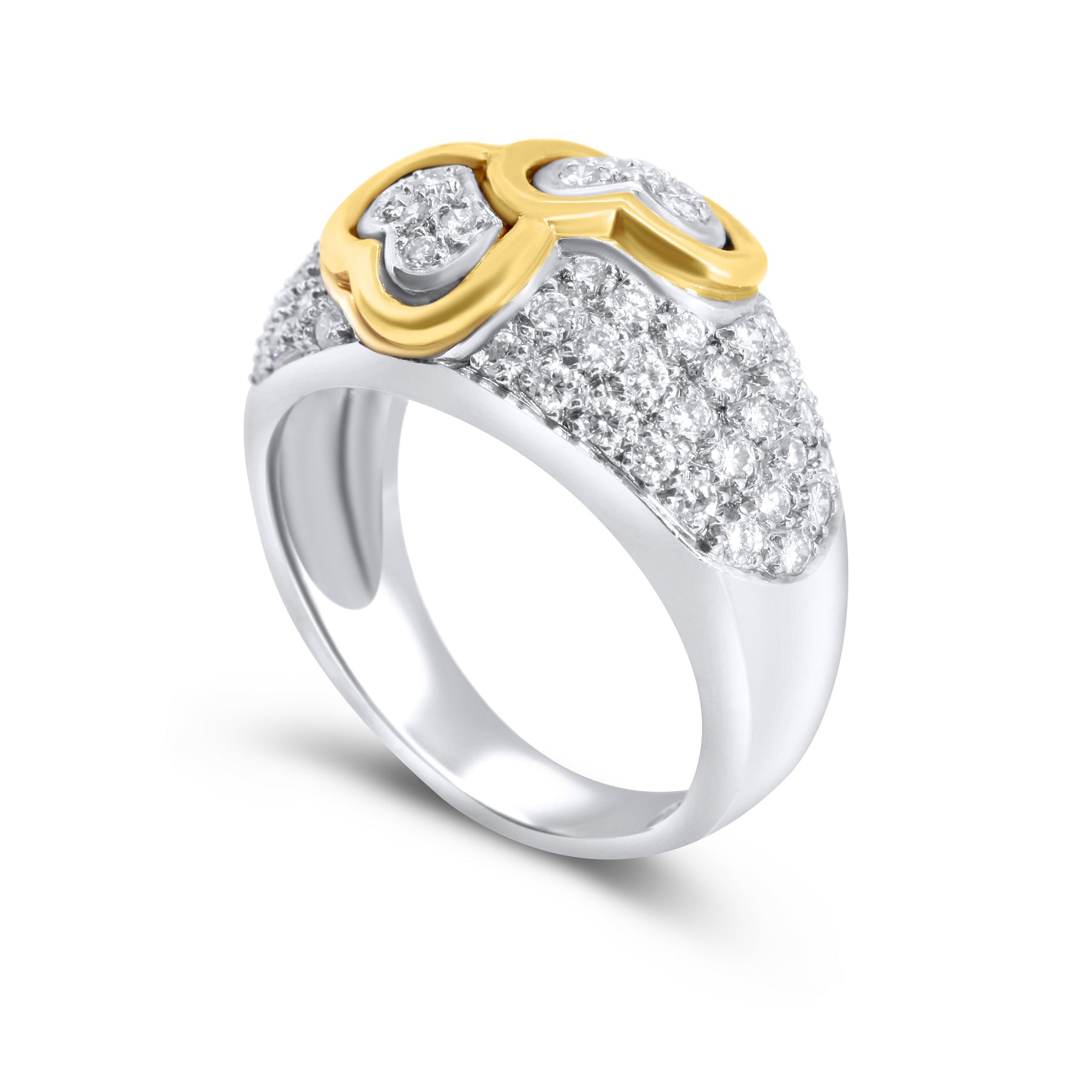 Mixed Metal Heart Ring