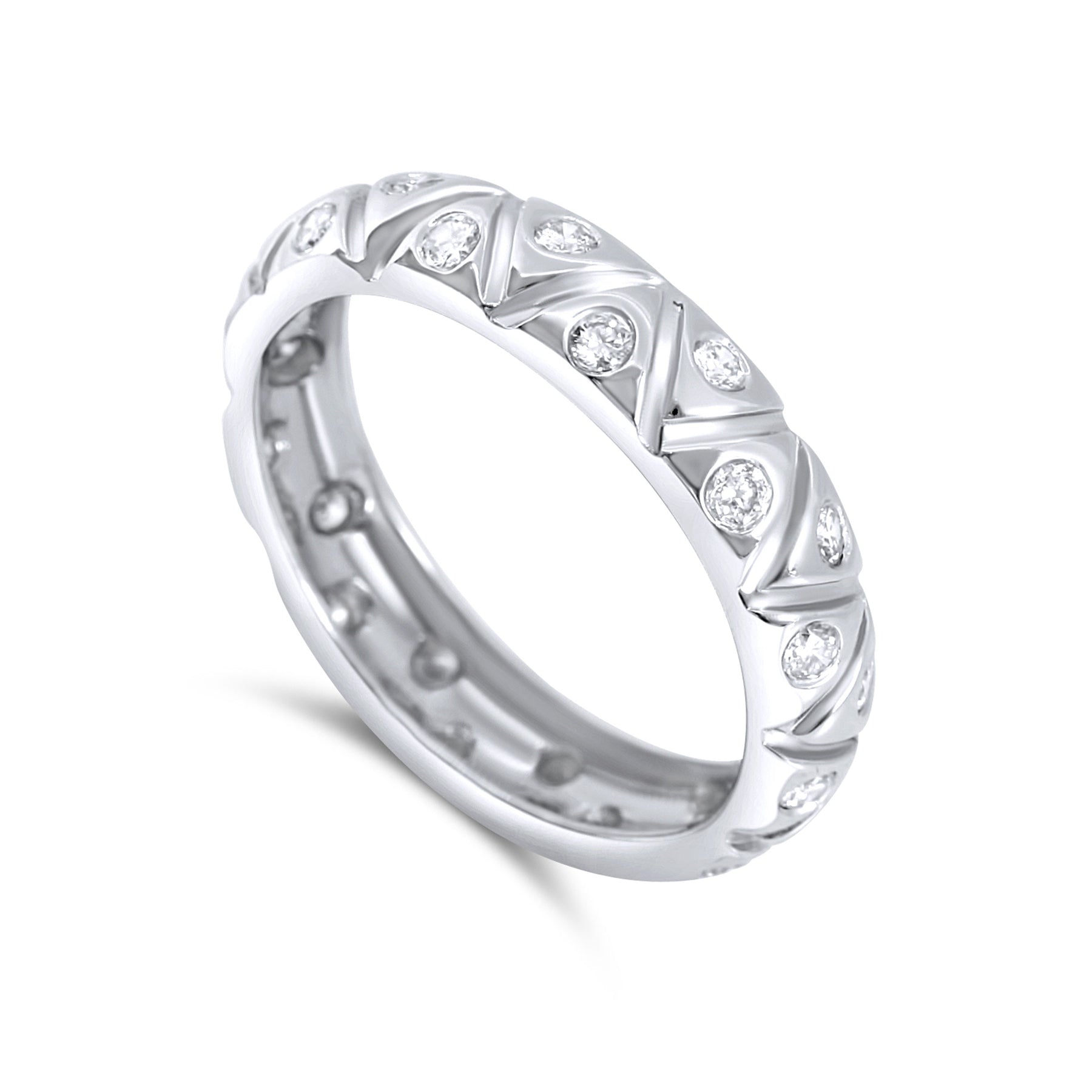 Zig Zag Eternity Band