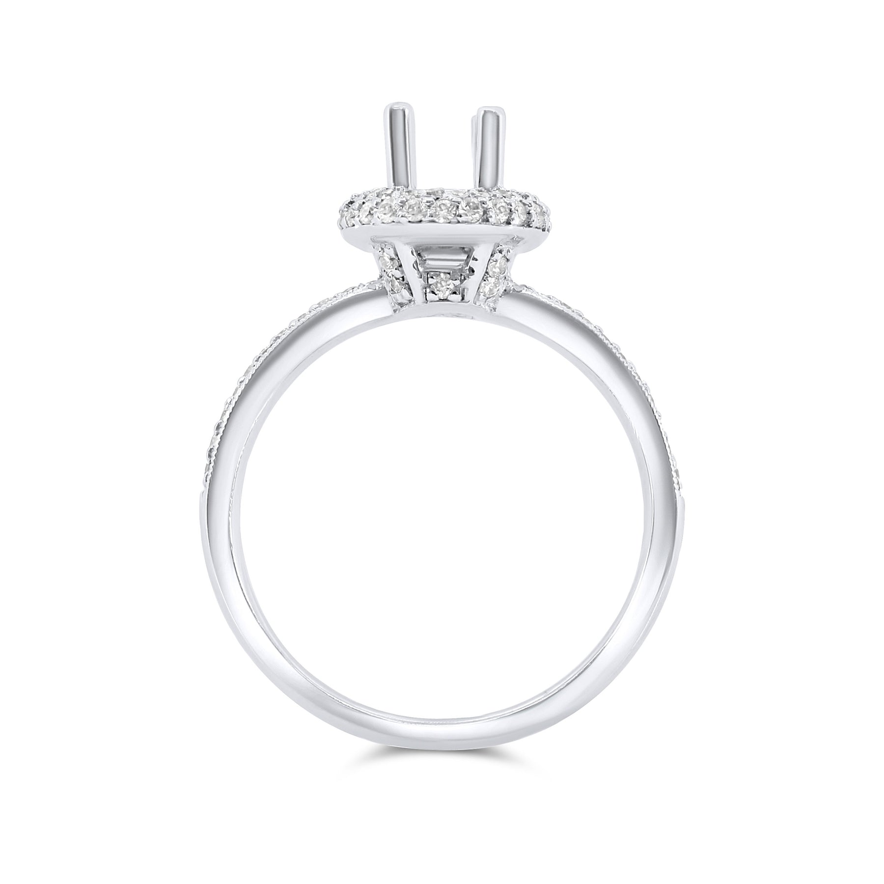 Rounded Diamond Halo Setting