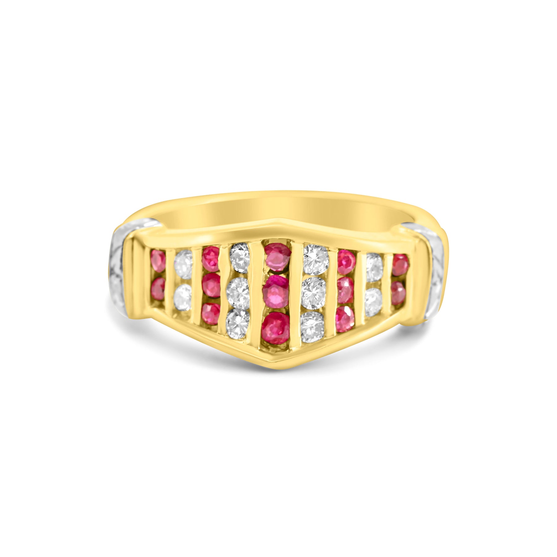 Mixed Metal Shield Ring