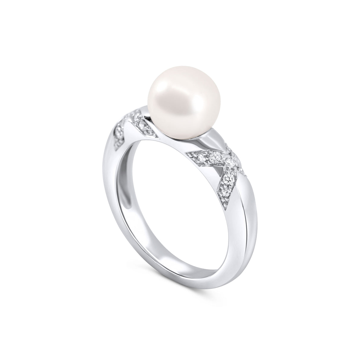 XO White Pearl Ring