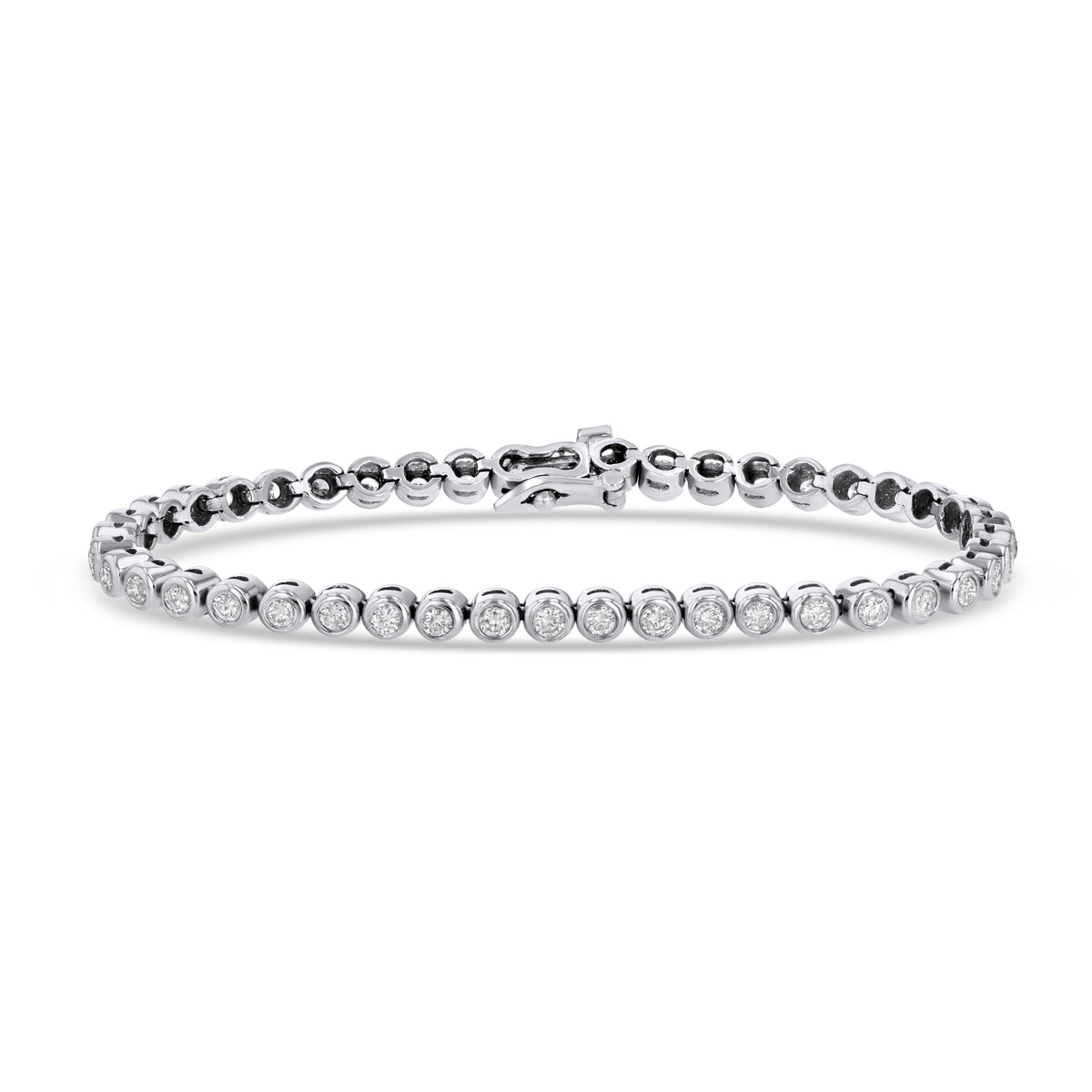 Bezel-Set Tennis Bracelet