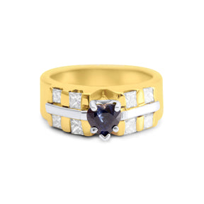 Mixed Metal Sapphire Ring