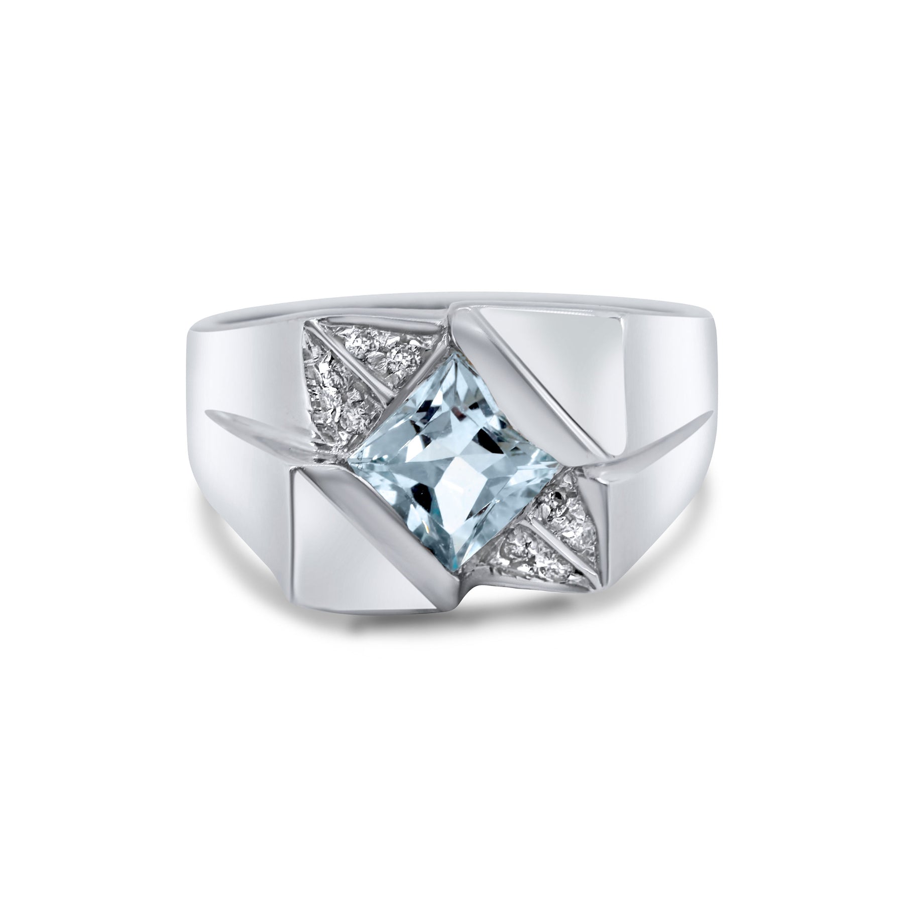 North Star Ring With Blue Topaz