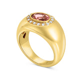 Donut Cocktail Ring with Pink Tourmaline