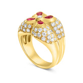 Ruby Daisy Cocktail Ring