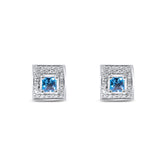 North Star Studs With Blue Topaz